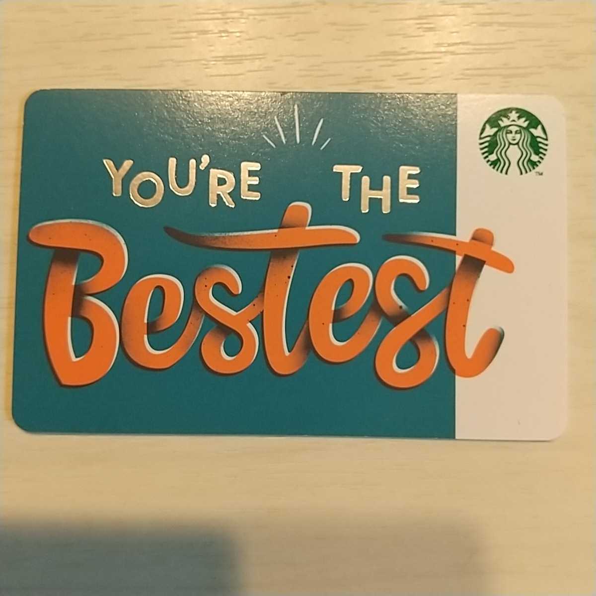 [ Starbucks карта ]YOU\'RE THE Bestest*1000 иен минут уплата settled *PIN не стружка * стоимость доставки 63 иен ~