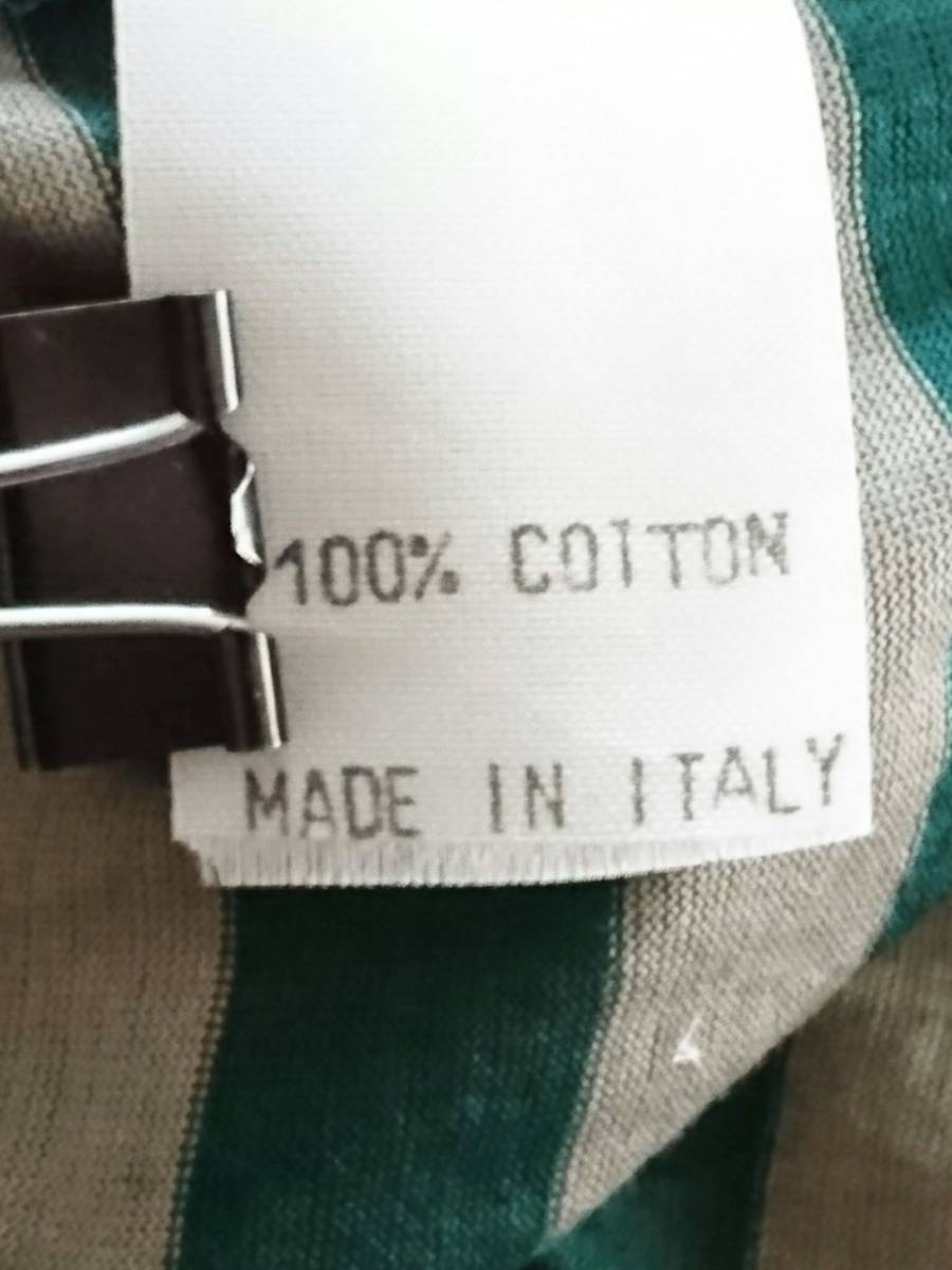 C.F. Hathaway ハサウェイ men's半袖シャツ　コットン100％ colorグリーン×レッド　MADE IN ITALY 　852-4C0808_画像5