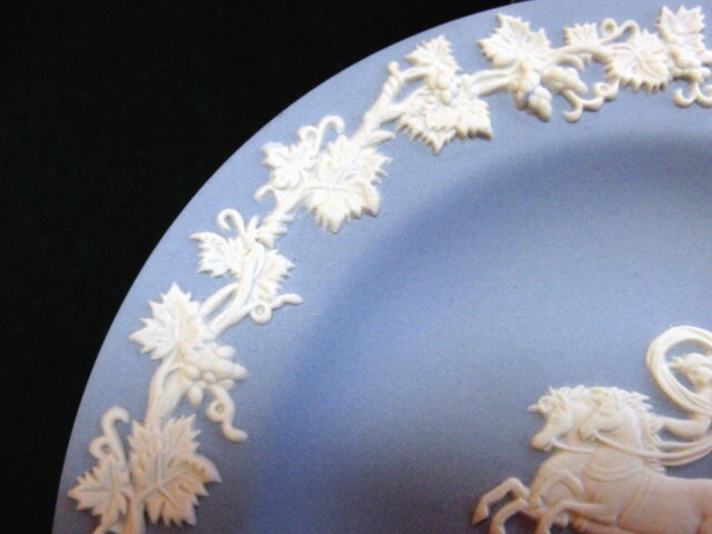 ウェッジウッド　ジャスパー　ペールブルー　小皿　プレート　飾り皿_画像3