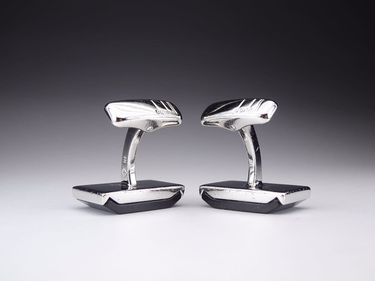 Dunhill black shell Black Butterfly .925 cuffs cuff links Dunhill 