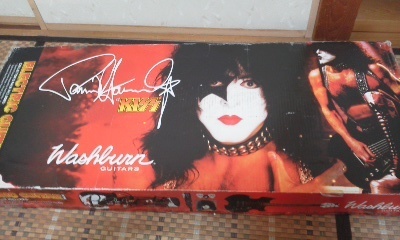 国内未発売／未使用 限定 KISS/Paul Stanley デザイン/サイン(Print) Washburn Guitar キッス/ポール・スタンレー・デザイン/Sケース付 _画像7