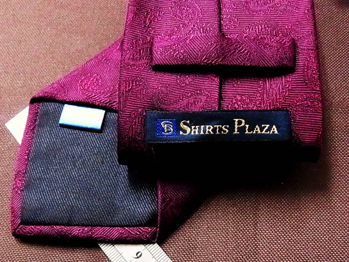 0^o^0ocl♪FK7258 シャツプラザ「SHIRTS PLAZA」【ペイズリー・刺繍】ネクタイ_画像2