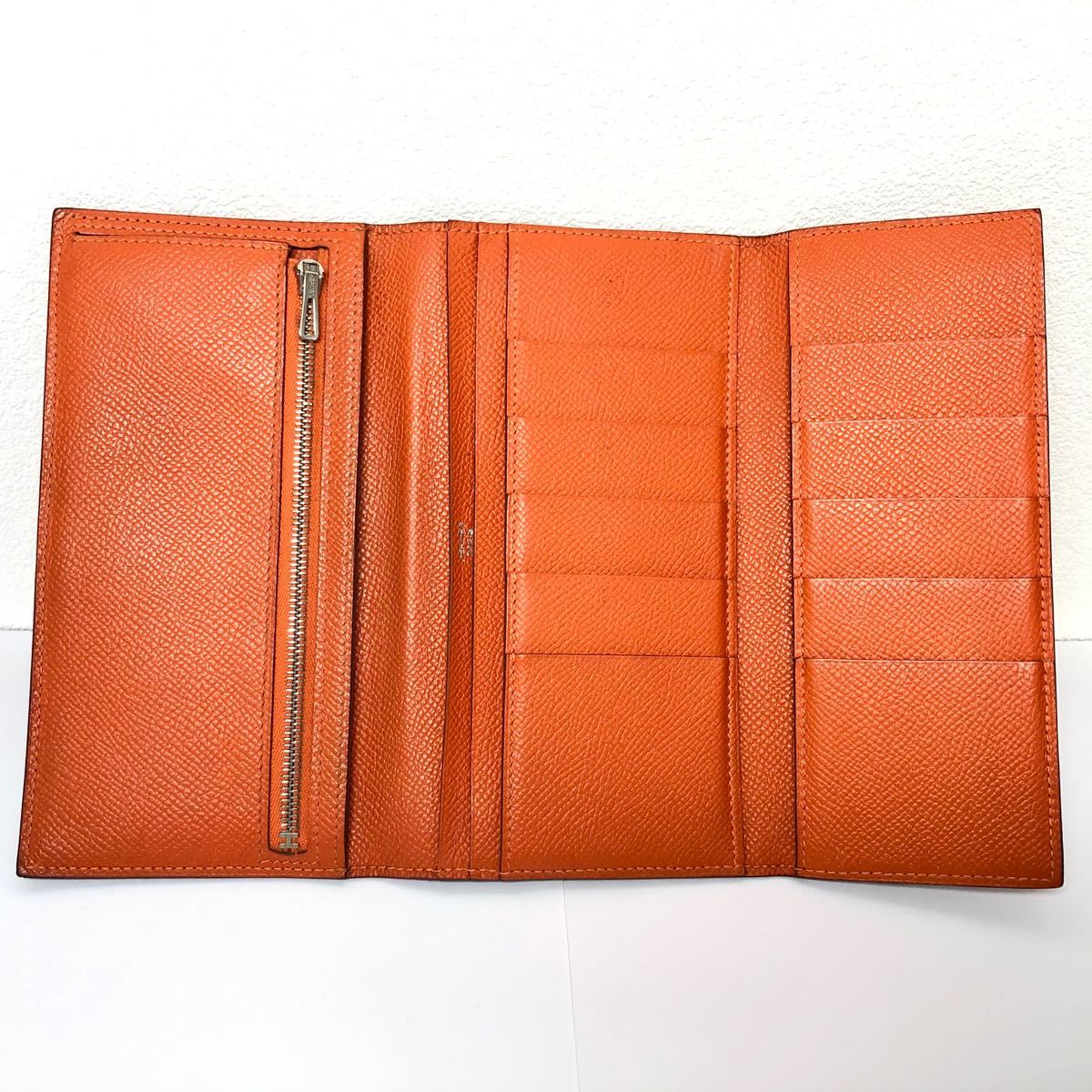 極美品・匿名配送】エルメス ベアンデュプリ 長財布 バイカラー