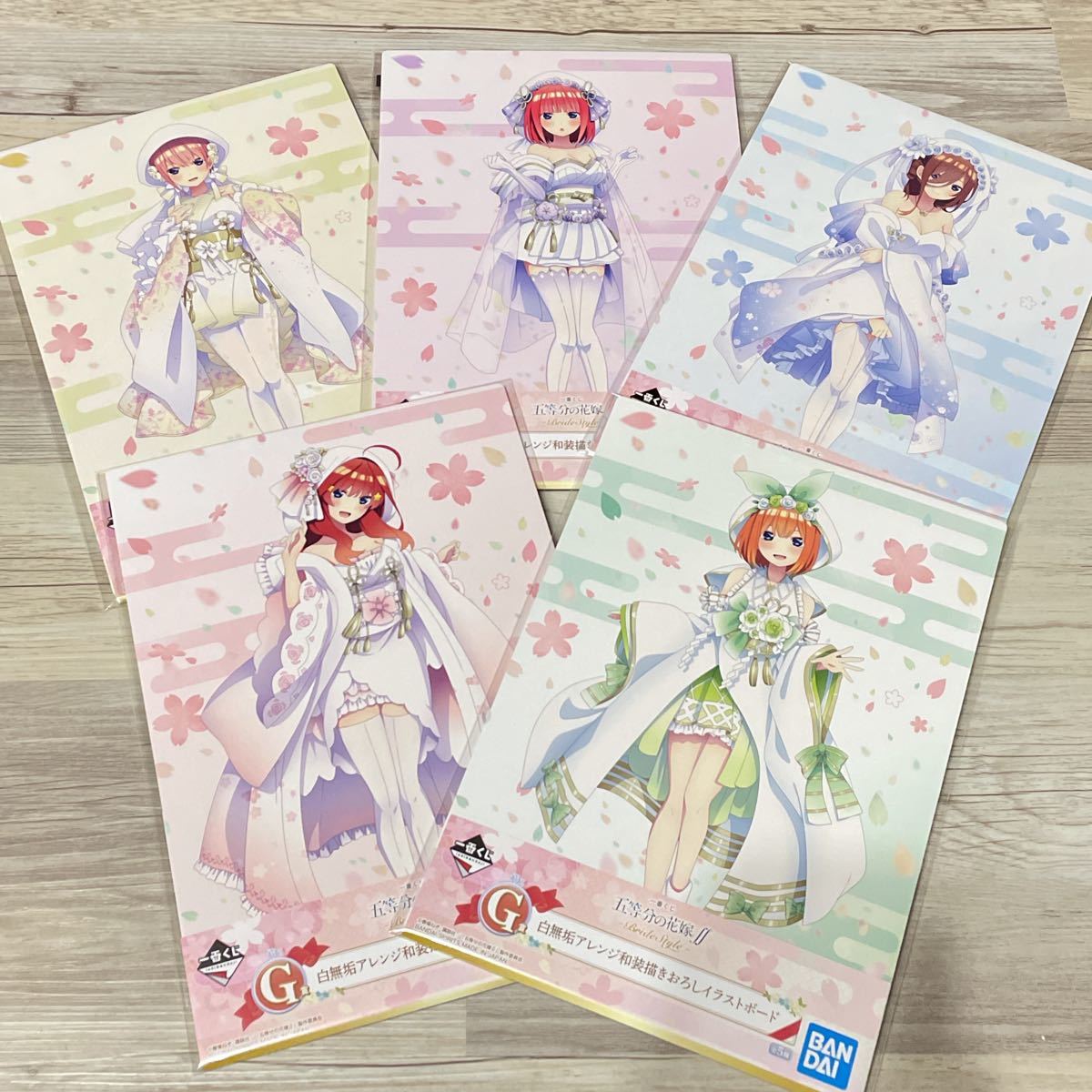 一番くじ 五等分の花嫁∬-BrideStyle- G賞 イラストボード 全5種 1枚