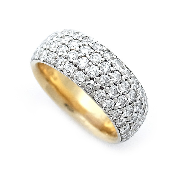 緑屋質屋】ミキモト パヴェダイヤモンド リング 1.35ct Pt950/K18YG