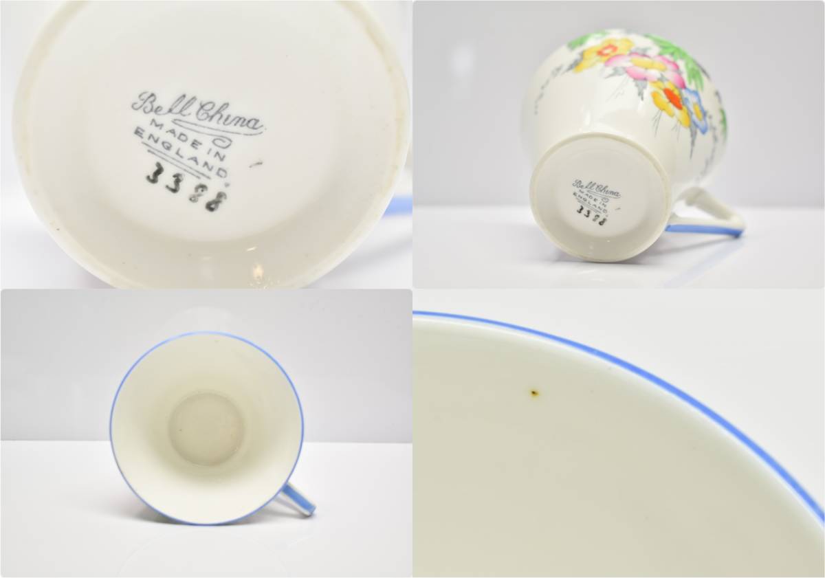 Bell China / ティーカップ / ソーサー / ケーキ皿 / トリプル / トリオ / イギリス製_画像7