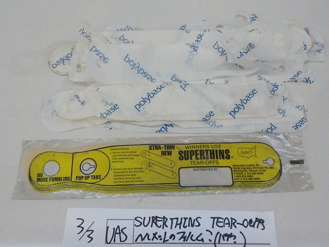 ○UAS●○SUPERTHINS TEAR-OFFS ヘルメットのフィルム？（バイク）　3-3/3　（3-9）_画像1