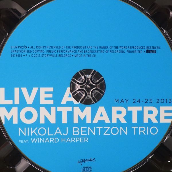 【デジパック】ニコライ・ベンツォン　NIKOLAJ BENTZON TRIO FEAT. WINARD HARPER　LIVE AT MONTMARTRE　MAY 24-25, 2013　ピアノ・トリオ_画像3