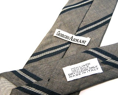  rare! the first period tag!VINTAGE! that time thing GIORGIO ARMANIjoru geo Armani Italy made necktie Vintage rare!