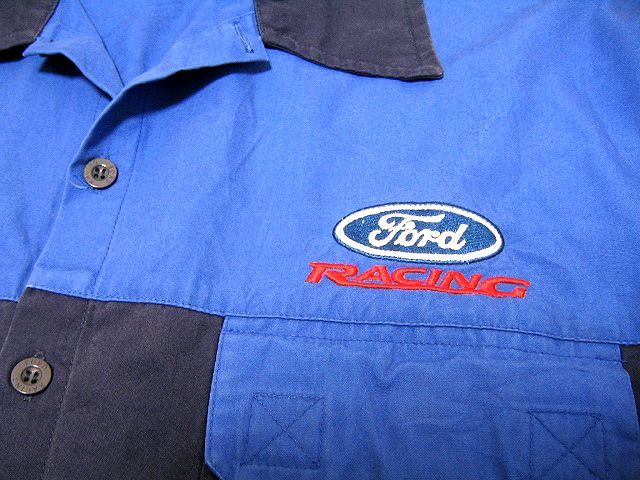 FORD RACING フォードレーシング 刺繍デザイン シャツ 公式ライセンス品_画像3