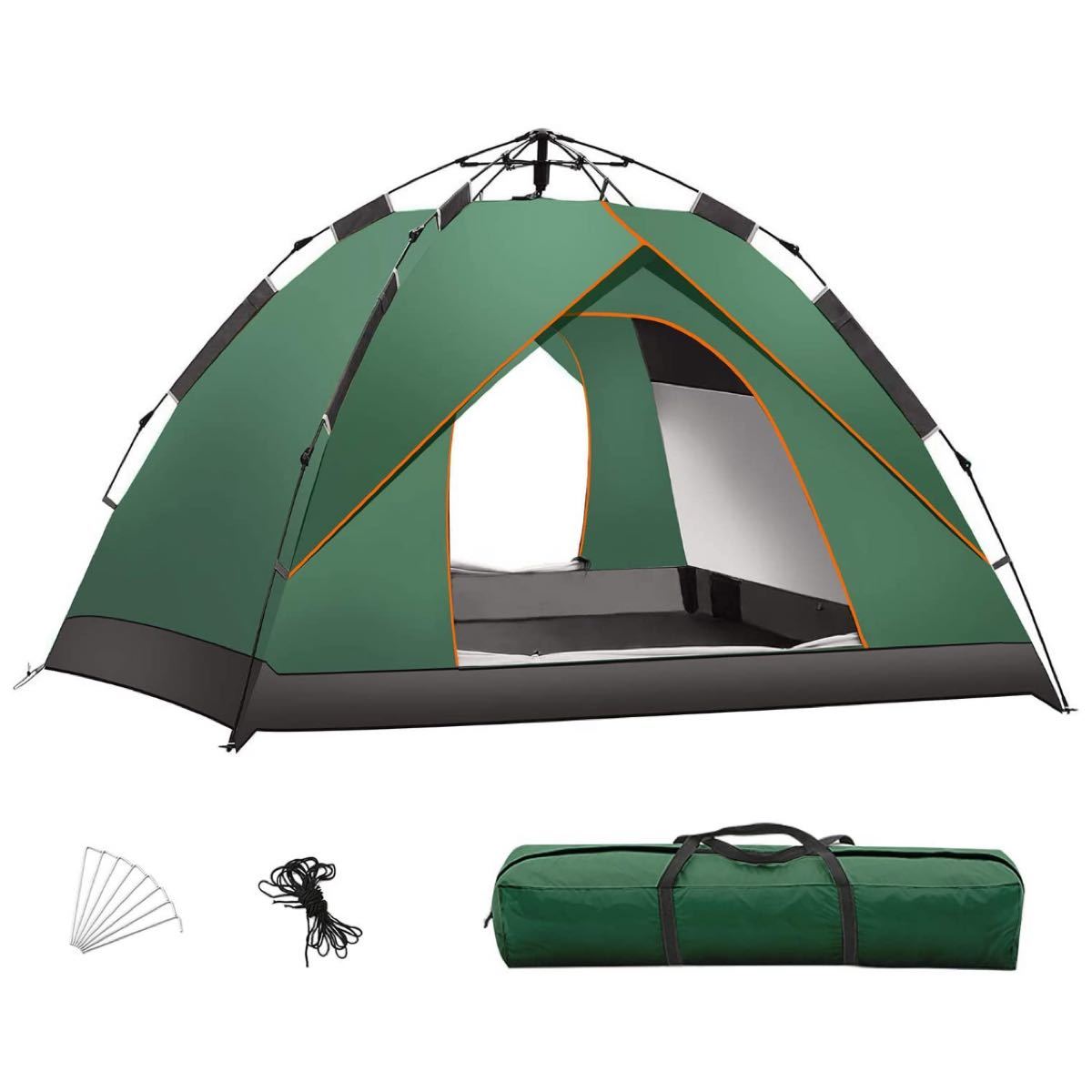  テント ワンタッチテント 2-4人用 防風防雨 UVカット加工 設営簡単 キャンプテント