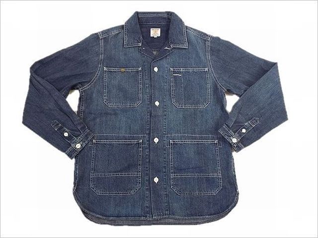 【送料無料 21%OFF 】HOUSTON ヒューストン USAコットン デニムシャツオール NO.40694 VINTAGE WASH_Lサイズ_画像7