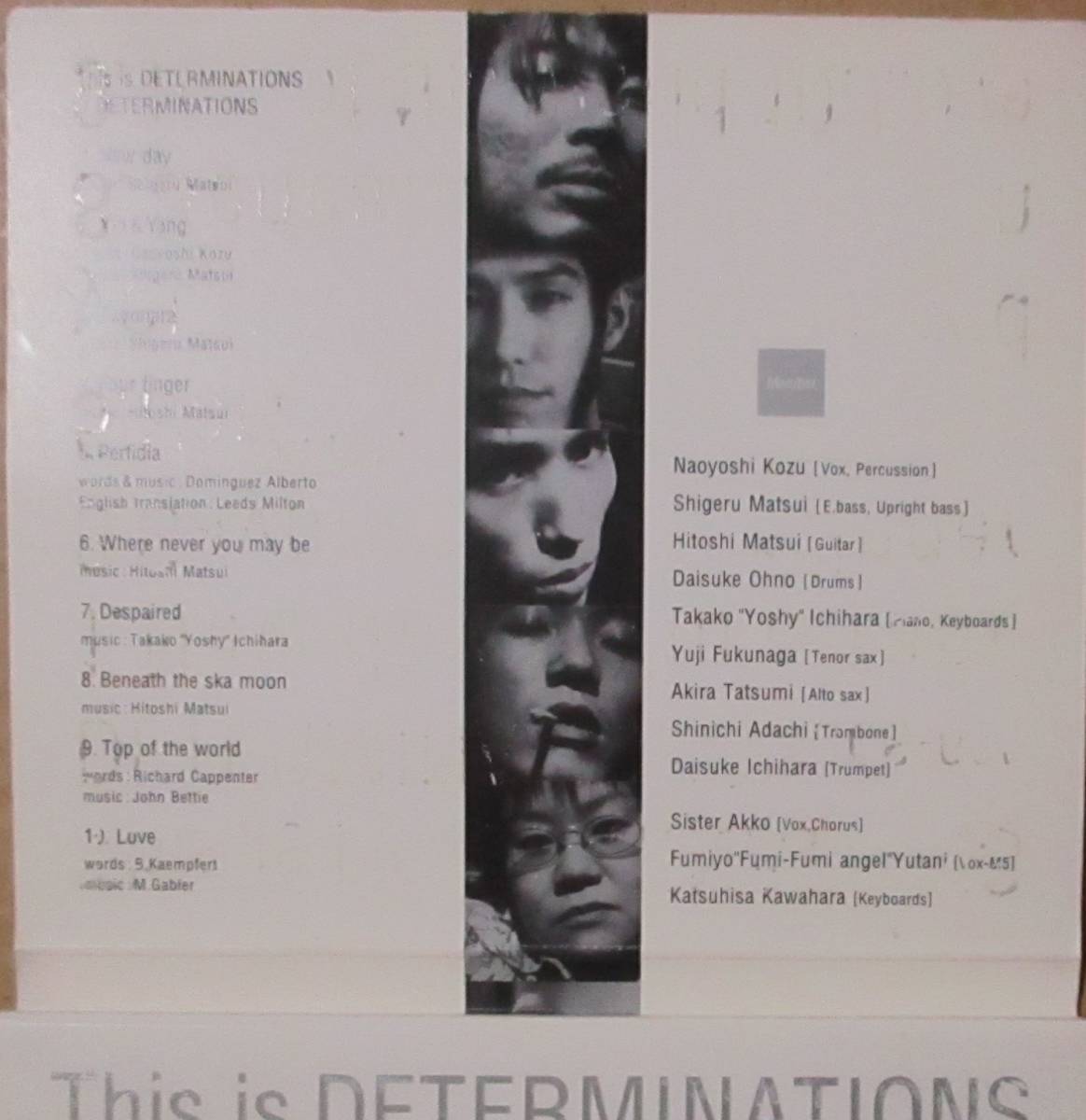 デタミネーションズ / This is Determinations (CD)　_ケースの内側