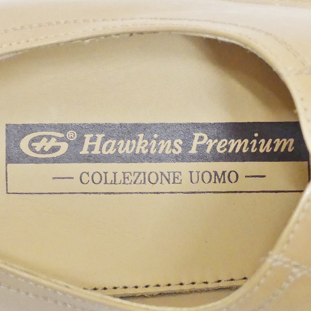 即決★HAWKINS★25cm レザービジネスシューズ ホーキンス メンズ 7 ベージュ 本革 レースアップ 本皮 ヒール 革靴 箱付き 袋付き_画像8