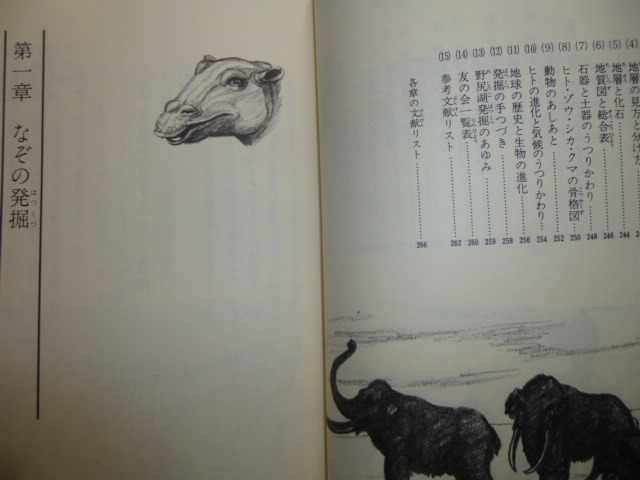 Ω 日本考古学＊野尻湖発掘調査団編著『ぼくらの野尻湖人 ジュニアのための発掘ガイドブック』井尻正二・星野通平＝監修＊講談社版の画像5