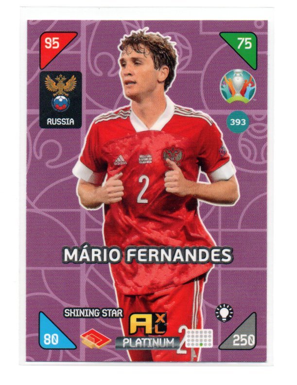 mario fernandes shining stars platinum special cards PANINI ADRENALYN XL EURO 2020 2021 KICK OFF_画像1