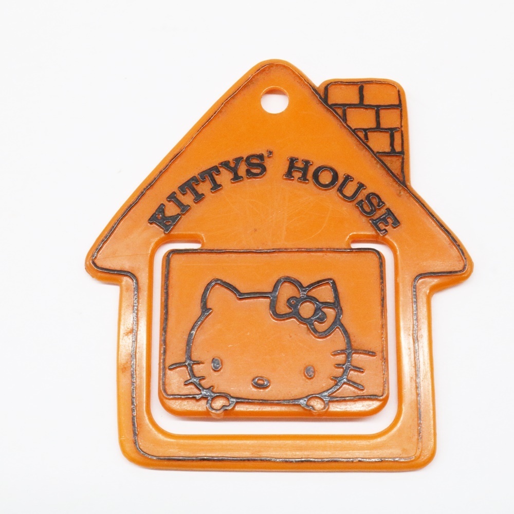  昭和レトロ 当時物 サンリオ ハローキティ 大型 クリップ 1970年代 キティーズハウス KITTY キティちゃん_画像1