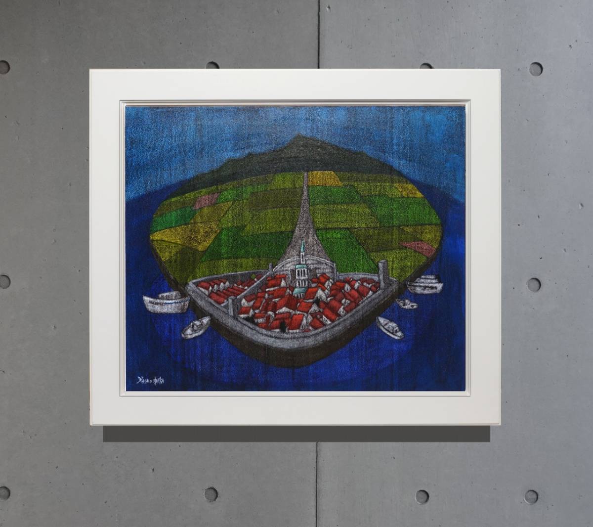 高橋英生『抽象』油彩画【真作保証】 絵画 高橋英生 油絵・油彩画『抽象』【真作保証】 絵画 - 北海道画廊