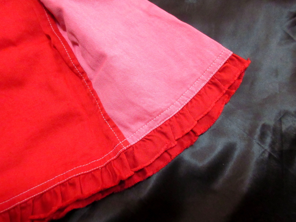 ◆baby pink house ベビー ピンクハウス ジャンパースカート ワンピース ドレス サイズ 身長125㎝～130㎝ 赤＆ピンク 女の子用 可愛い_画像8