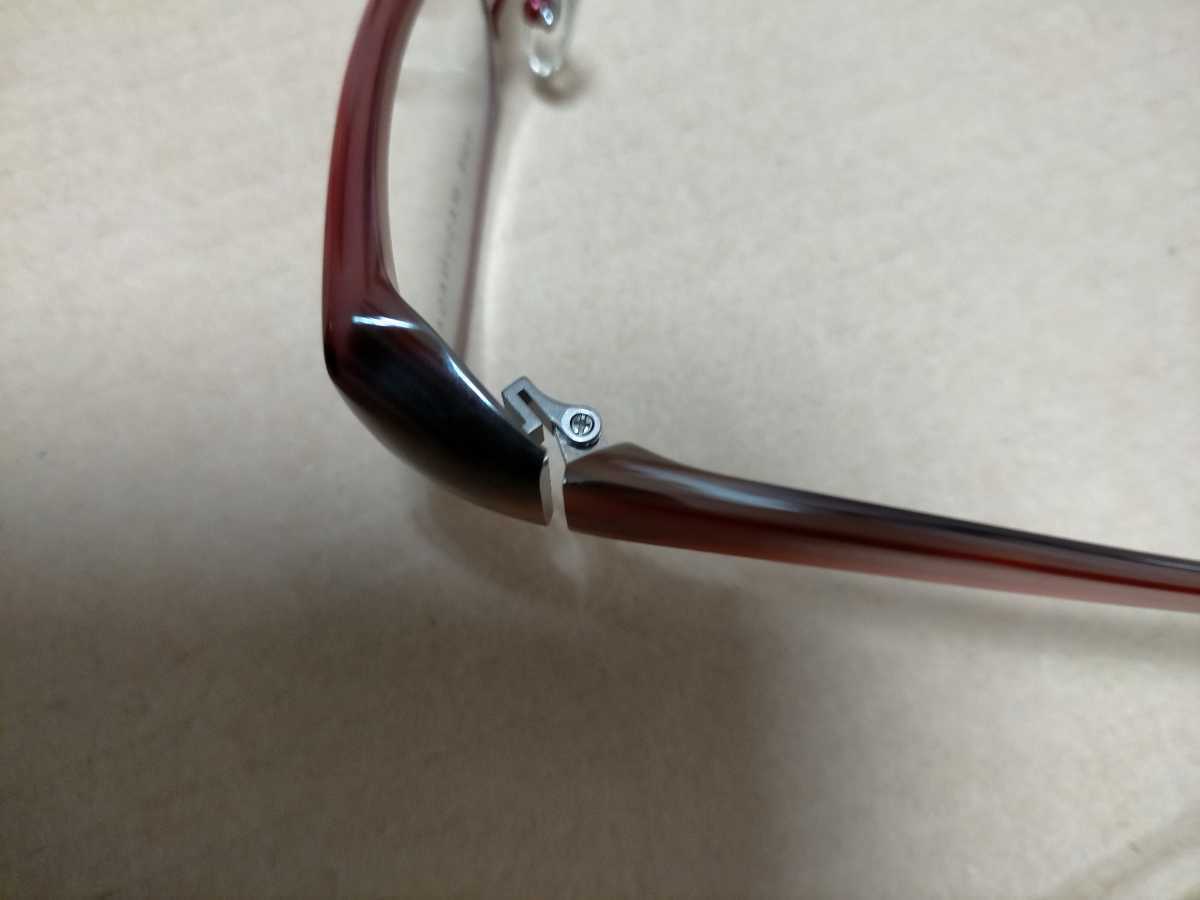 未使用 増永眼鏡㈱ THE　MASUNAGA サーモントブロー系 眼鏡 メガネフレーム サイズ: 53□18-135　レッド（ワイン）系_画像4