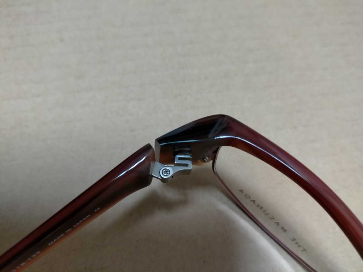 未使用 増永眼鏡㈱ THE　MASUNAGA サーモントブロー系 眼鏡 メガネフレーム サイズ: 53□18-135　レッド（ワイン）系_画像6