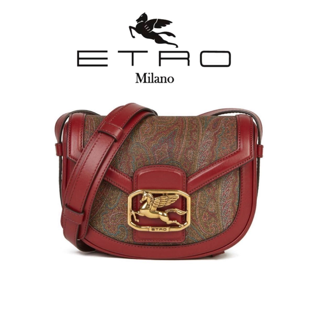 送料無料】【未使用】ETRO エトロ ペガソ ショルダーバッグ ペイズリー