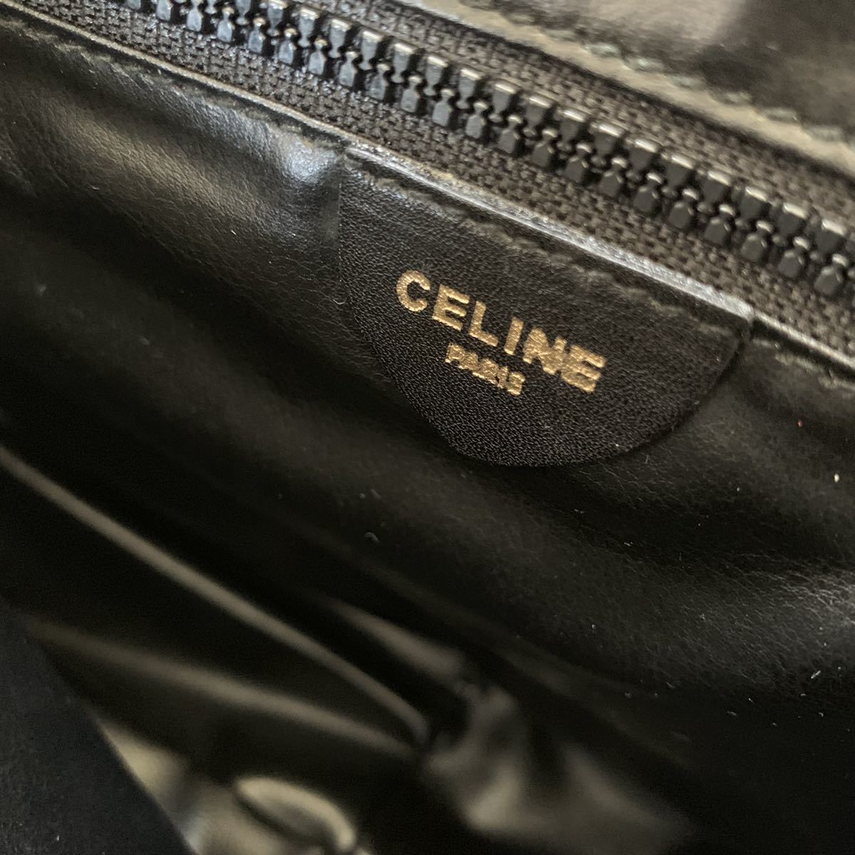 【送料無料】celine セリーヌ レア品 ヴィンテージ ショルダーバッグ 金具 ブラック　黒　キルティング　斜め掛け　ポシェット　カバン