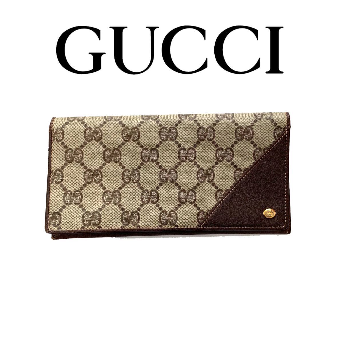 GUCCI グッチ 長財布 札入れ シェリーライン GG柄 オールドグッチ - 長財布