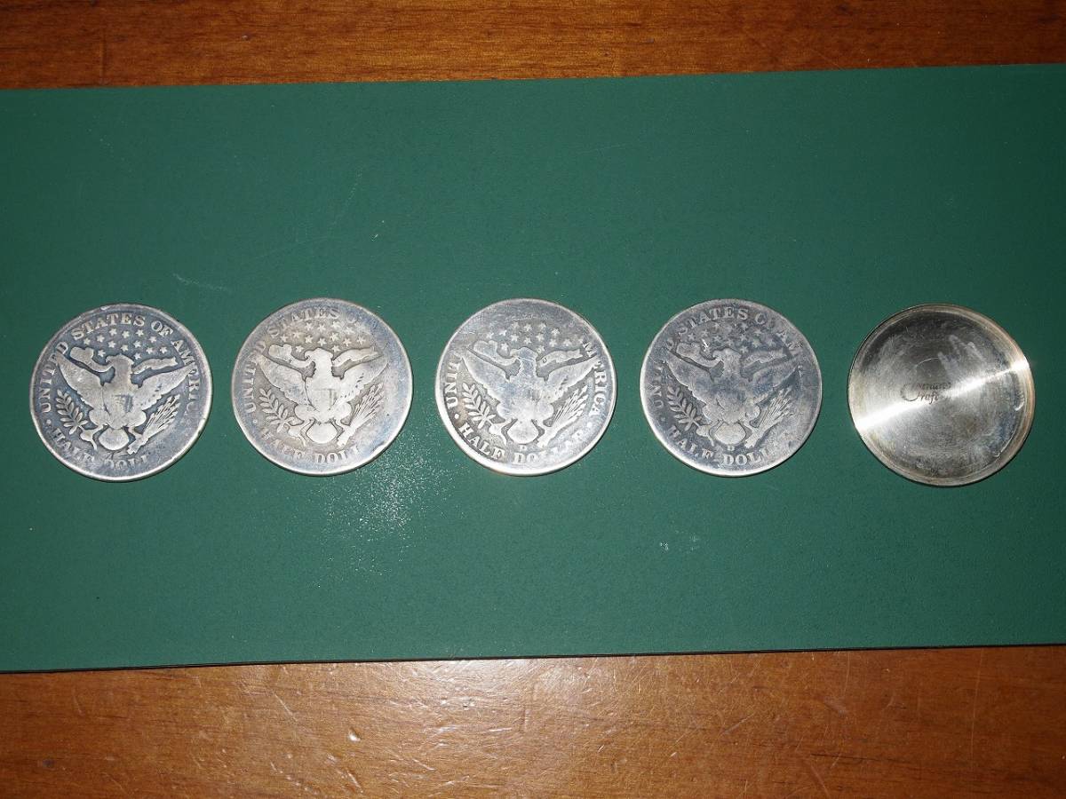 特注品!1点物!本物銀貨製 バーバー ハーフダラー レギュラー