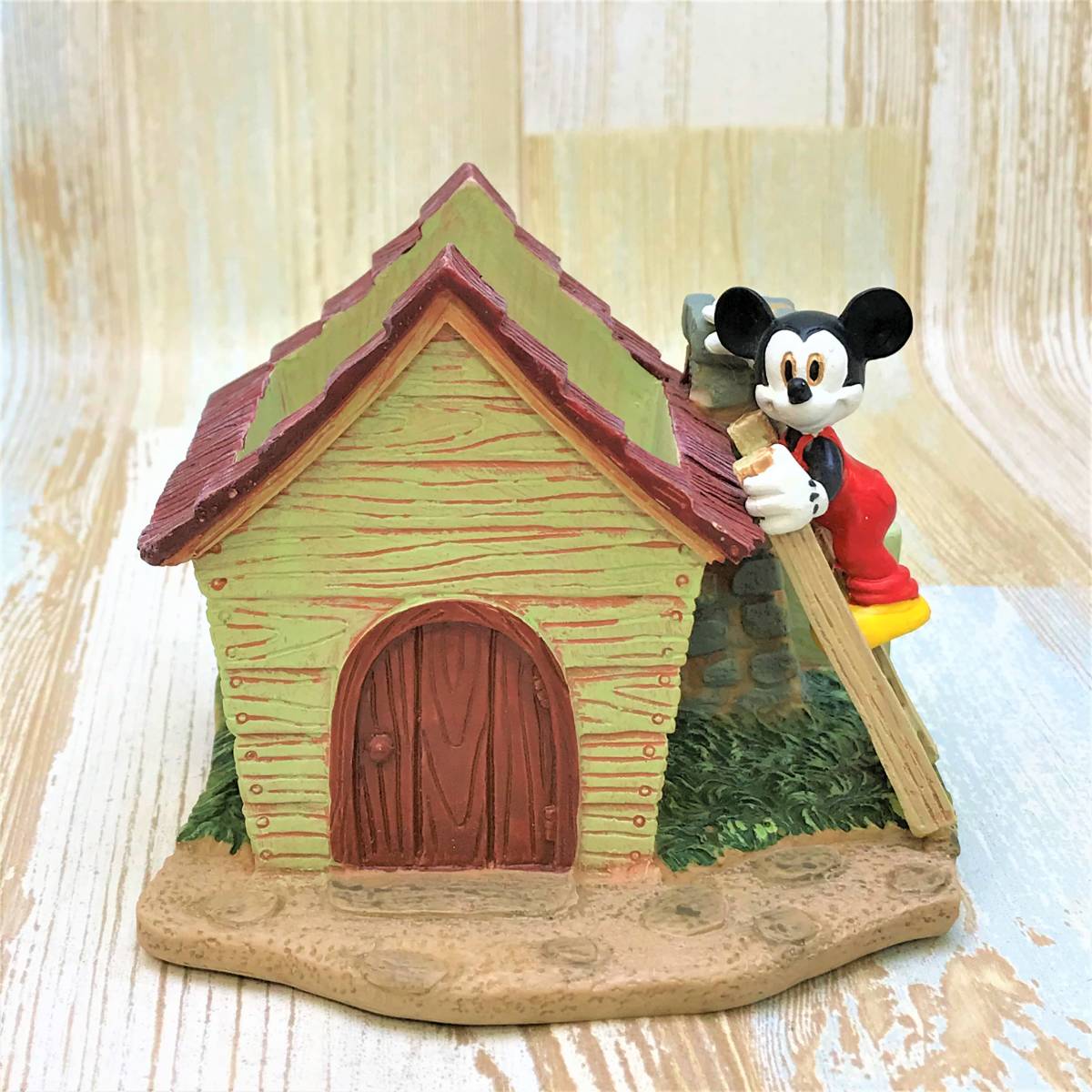 レア★ミッキーの鉛筆立て 小物入れ クリップ入れ ミッキーマウス Micky Mouse フィギュア★ディズニー Disney TDL 陶器製_画像1