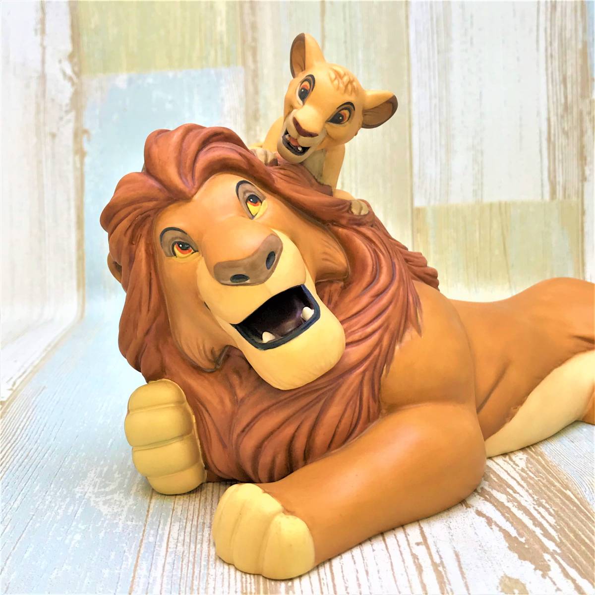 レア WDCC ライオンキング The Lion King シンバ Simba ムファサ Mufasa 陶器製 フィギュア ディズニー Disney  TDL