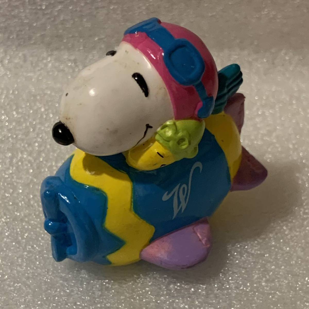 SYNDICOTS INC SNOOPY スヌーピー WOODSTOCK ウッドストック PVC ミニフィギュア プロペラ 飛行機_画像1