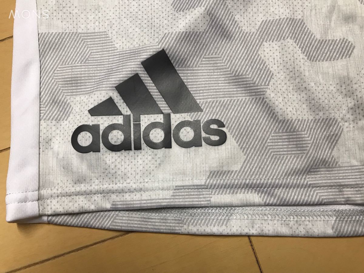 再値下げ！　アディダス　adidas トレーニングウェア上下セット　ハーフパンツ　サイズＭ　半袖Ｔシャツ サイズＬ　のセット