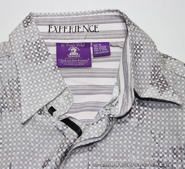 jimi ручной liksek spec liensJimi Hendrix Experience The Purple Label рубашка с длинным рукавом размер L светло-серый цветочный принт новый товар выставленный товар 