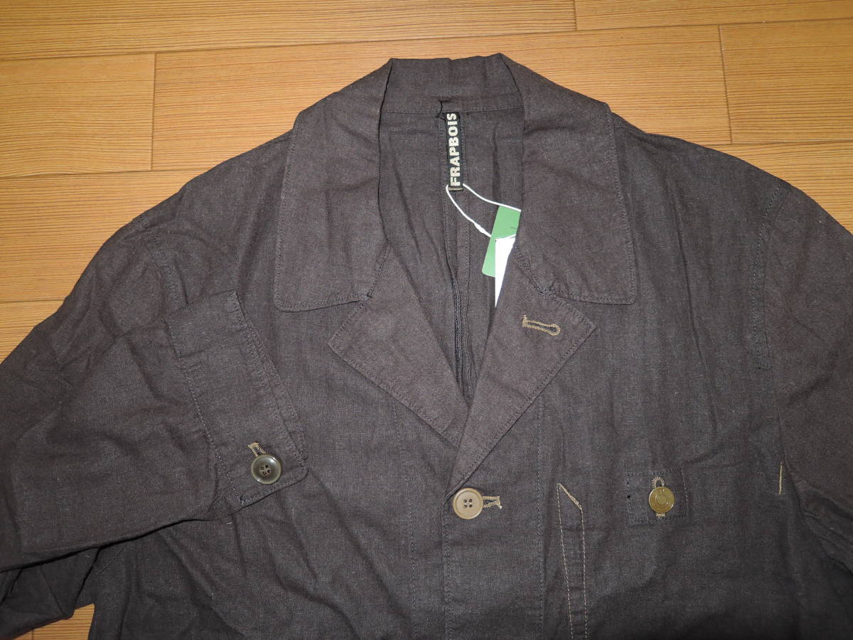 新品 フラボア FRAPBOIS シャツ ジャケット 2 薄手 アサークル 麻 定価26000円_画像5