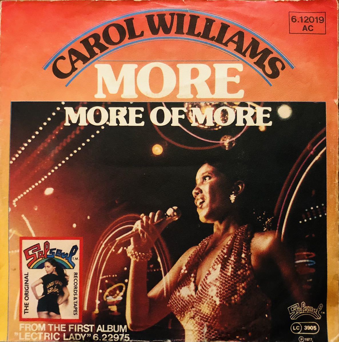 * 7 -inch monkey soul Carol Williams / More Carol Williams Salsoul Records monkey soul disco MURO 45 EP