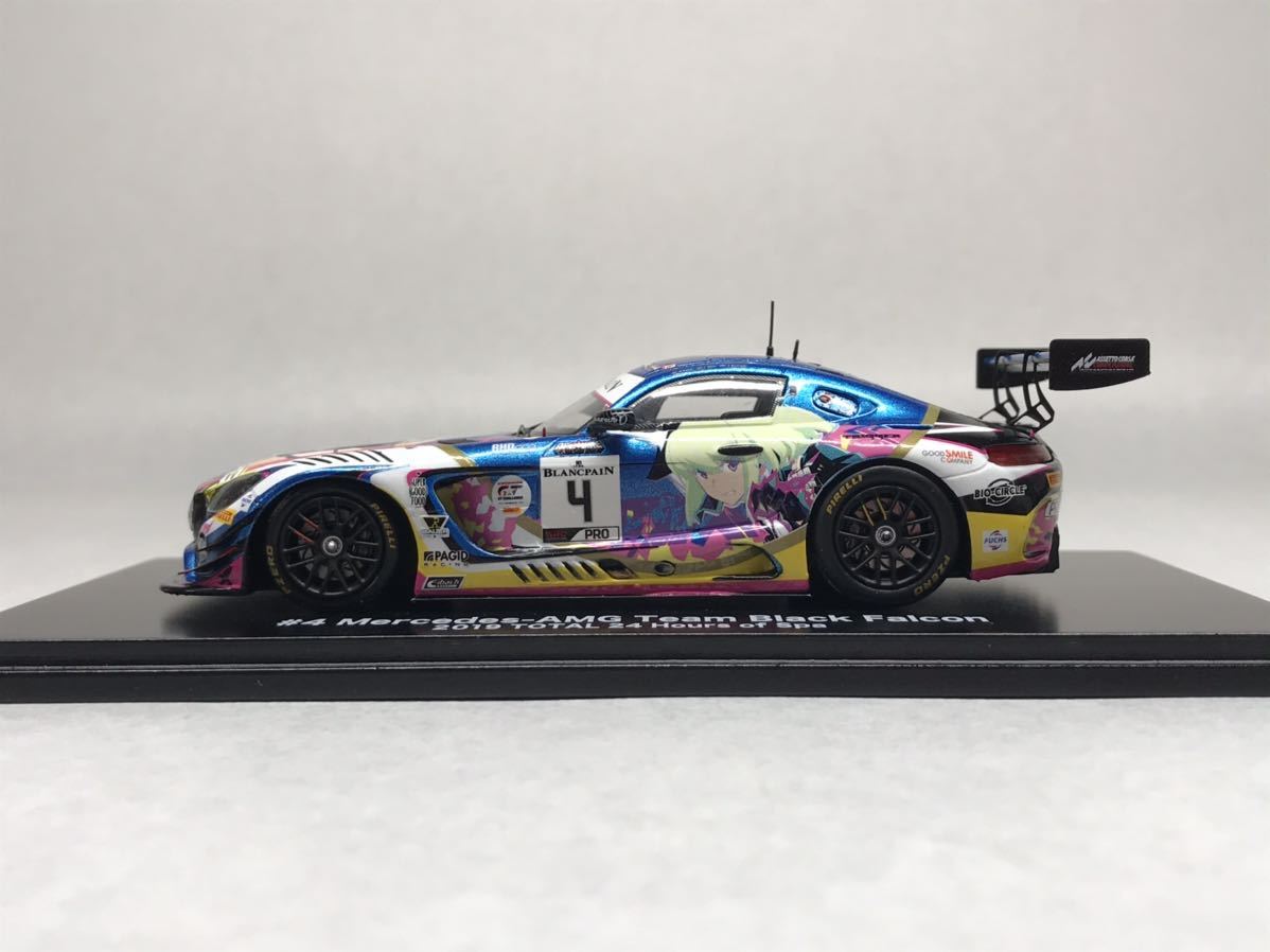 【込】スパーク 1/43 メルセデス AMG GT3 No.4 チーム ブラックファルコン 2019 スパ 24h プロメア