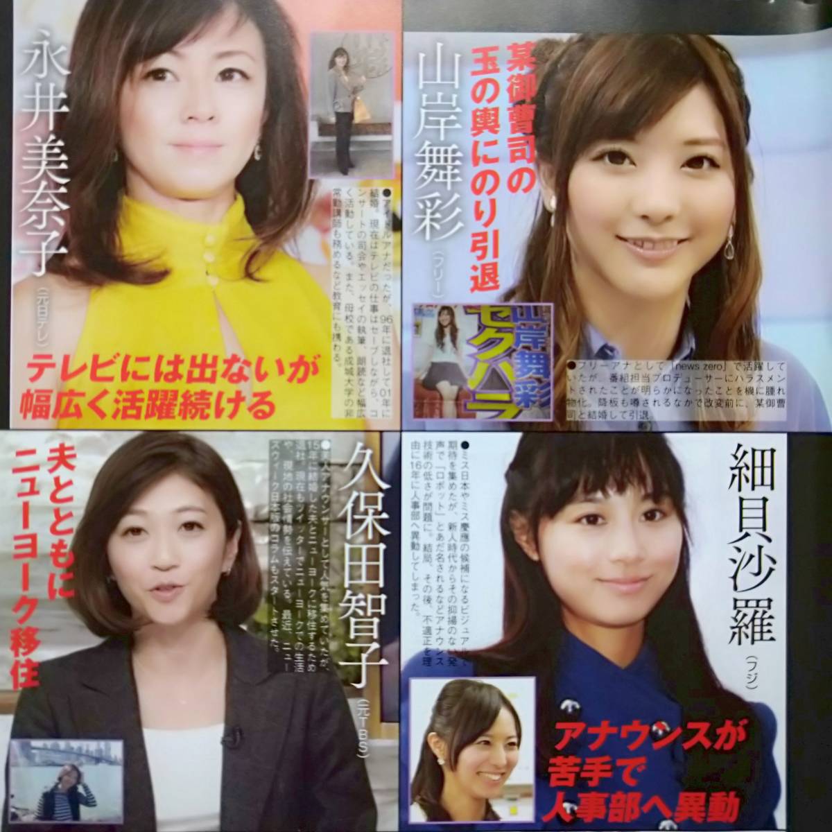 ヤフオク 消えた女子アナは今 中野美奈子 中村江里子 前 ヤフオク 消えた女子アナは今 中野美奈子 中村江里子 前