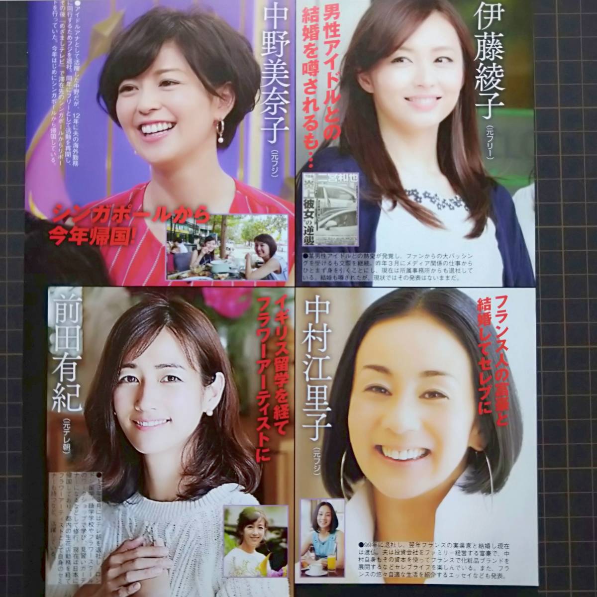 ヤフオク 消えた女子アナは今 中野美奈子 中村江里子 前 ヤフオク 消えた女子アナは今 中野美奈子 中村江里子 前