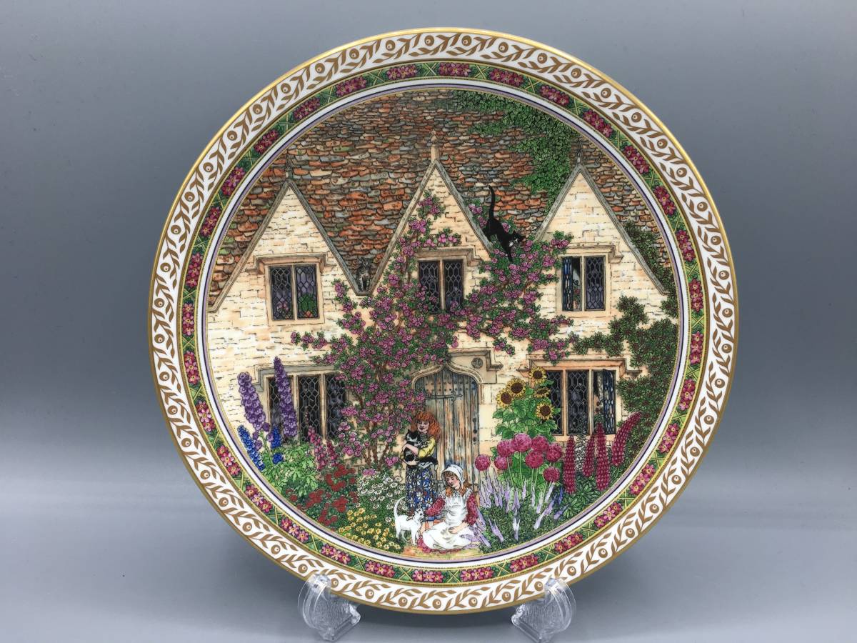  Британия Royal Worcester Hsu скалярный dobireji серии Cotswold Stonekotsuworuz кошка украшение тарелка . тарелка .. кошка ①③ (1)