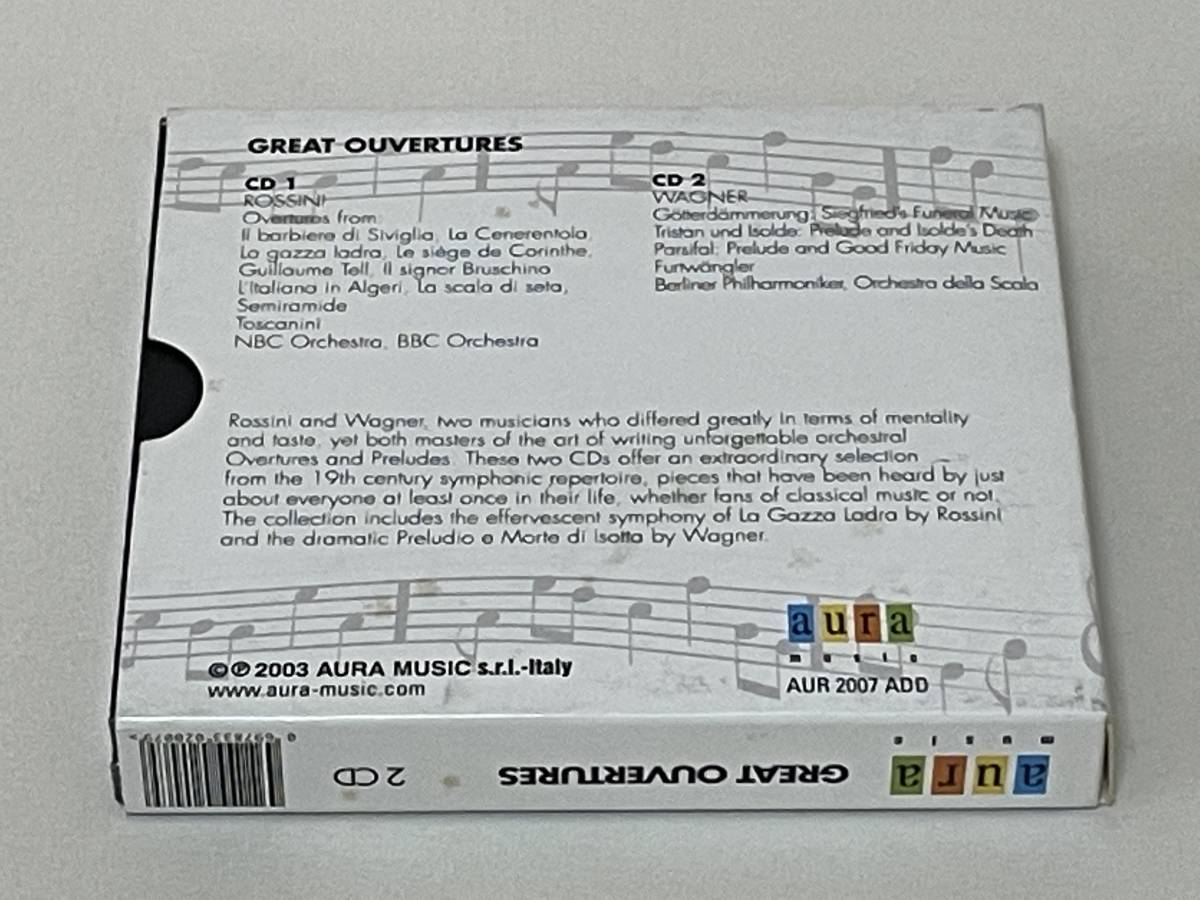 2CD aura◇偉大なる序曲集　ワーグナー/ロッシーニ/フルトヴェングラー/トスカニーニ　S15_画像5