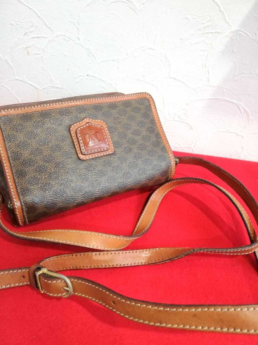 良品 レア!Celine ビンテージショルダーバッグ マカダム ポシェット