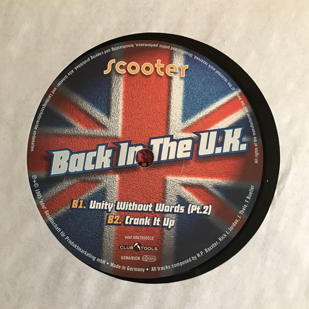 ●【house】Scooter / Back In The U.K..［12inch］オリジナル盤《4-1-11 9595》_画像4