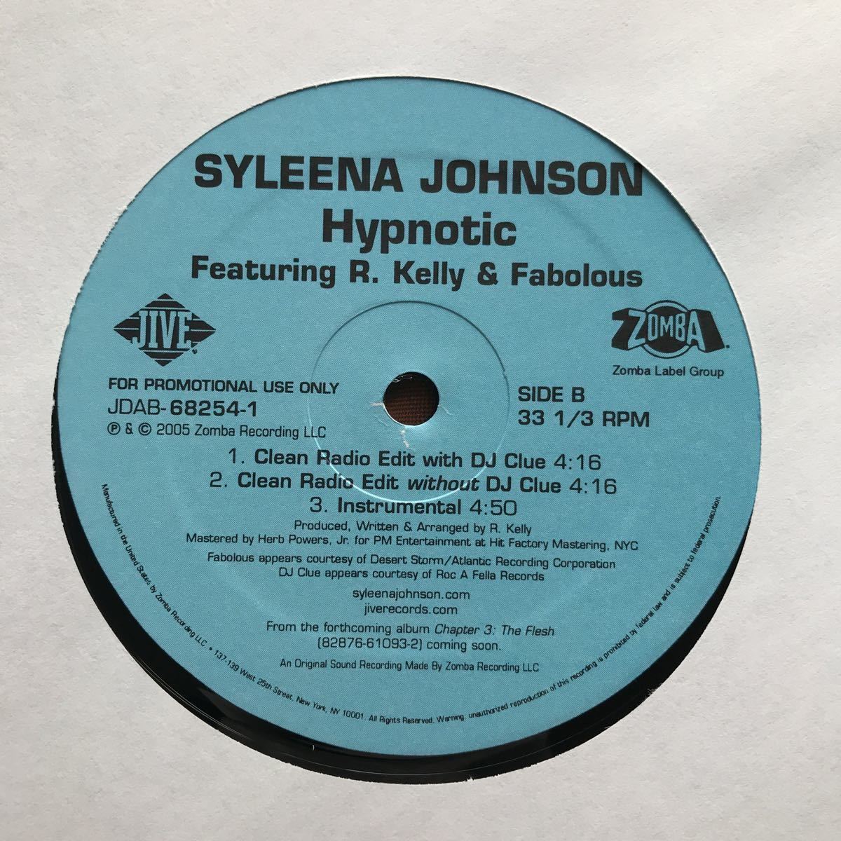 【r&b hip hop】Syleena Johnson Featuring R. Kelly & Fabolous / Hypnotic［12inch］オリジナル盤《9595》_画像4