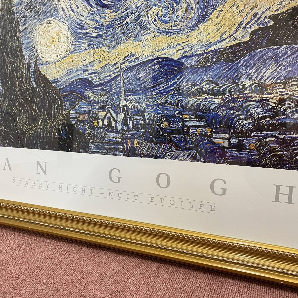 ビンテージ VAN GOGH STARRY NIGHT NUIT ETOILEE 星月夜 絵画 フレーム ポスター 絵 アート 210324 