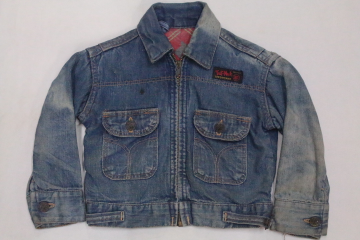 VintageOriginal 50\'s TufNut Kids G Jean Denim жакет Vintage б/у одежда жесткий гайка 