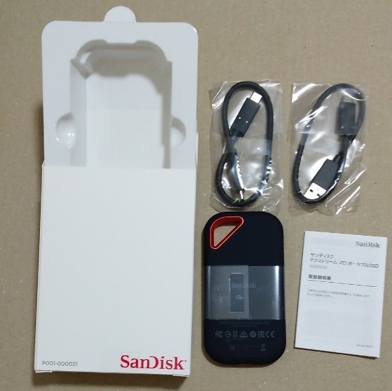 SanDisk ポータブルSSD 2TB USB 3.2 Gen 2x2 最大2000MB/秒 防滴防塵