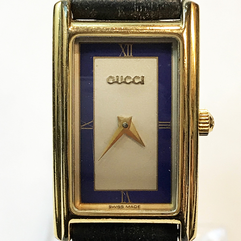 GUCCI グッチ 2600L スクエア GP クォーツ レディース （ベルト社外品） 腕時計 qow.Y4504