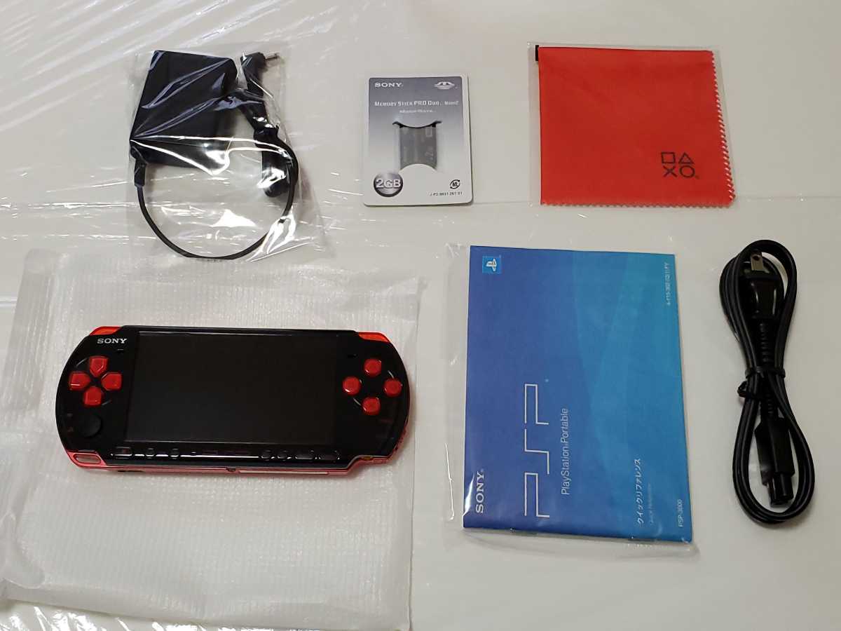 SONY PSP-3000 バリューパック ブラック レッド 本体 付属品 レア 
