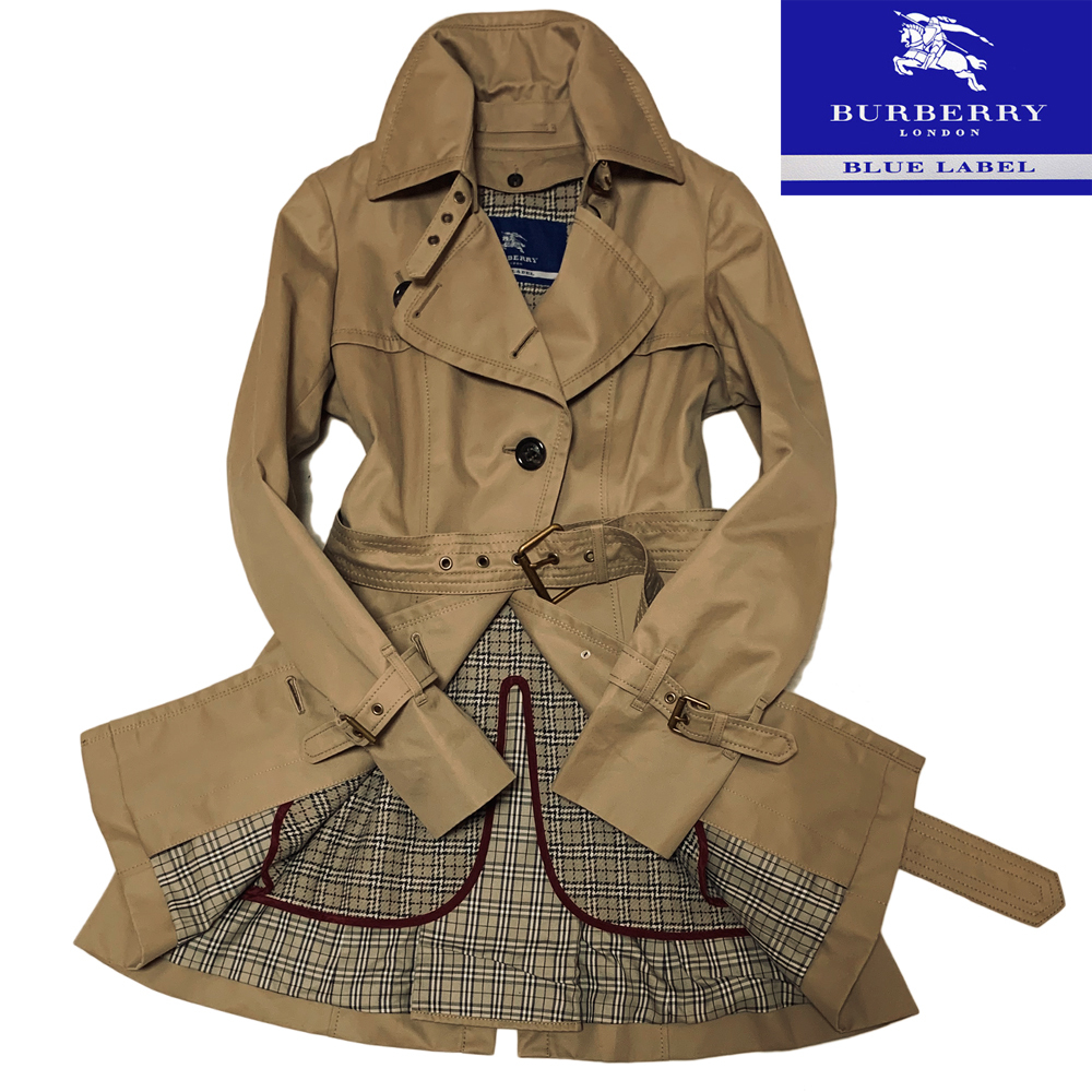 贅沢品 バーバリーブルーレーベル LABEL BLUE BURBERRY ベージュ 36